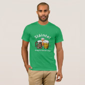 Sláinte! HAPPY ST PATRICK'S DAY Cartoon Beers T-shirt (Voorkant volledig)