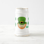 Sláinte! Ierse leprechaun en shamrocks Bierpul (Center)