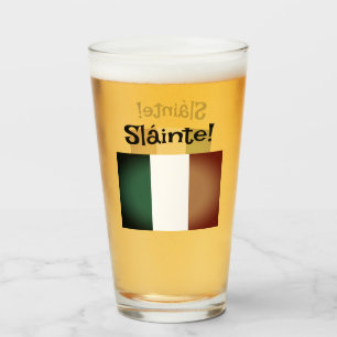 Sláinte! Ierse vlag St. Patrick's Day bierglass Glas