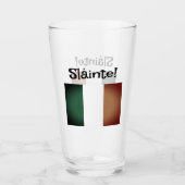 Sláinte! Ierse vlag St. Patrick's Day bierglass Glas (Voorkant)