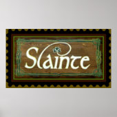 Slainte II ~ Naar uw gezondheid! St. Patricks Poster (Voorkant)