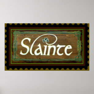 Slainte II ~ Naar uw gezondheid! St. Patricks Poster