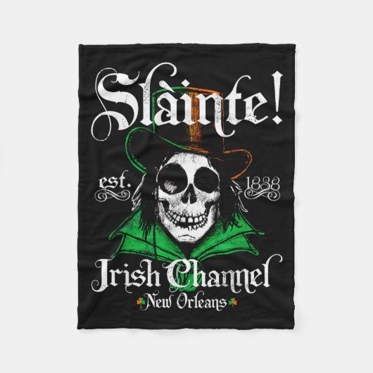 Slainte Irish Channel New Orleans St Patricks Day  Fleece Deken (Voorkant)