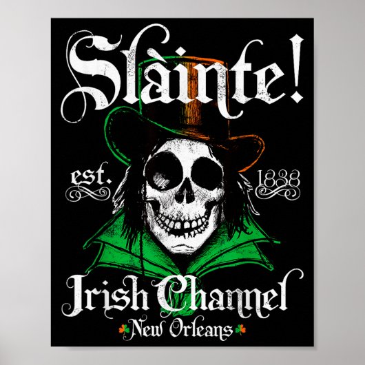 Slainte Irish Channel New Orleans St Patricks Day Poster (Voorkant)