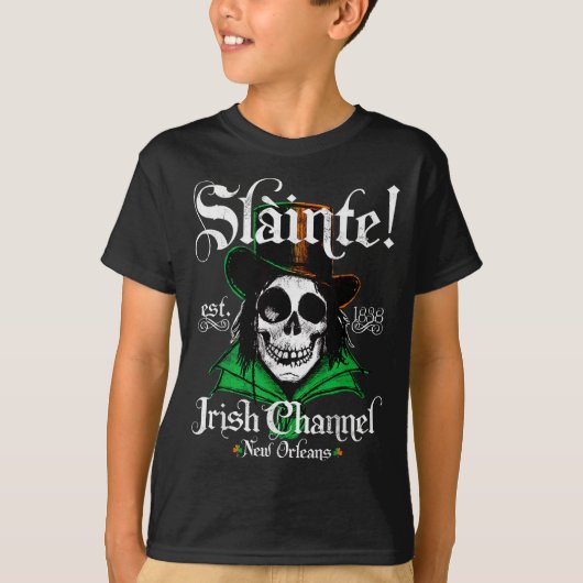 Slainte Irish Channel New Orleans St Patricks Day T-shirt (Voorkant)