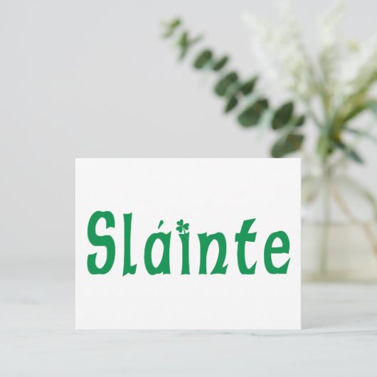 Slainte Irish Gift Briefkaart (Staand voorkant)
