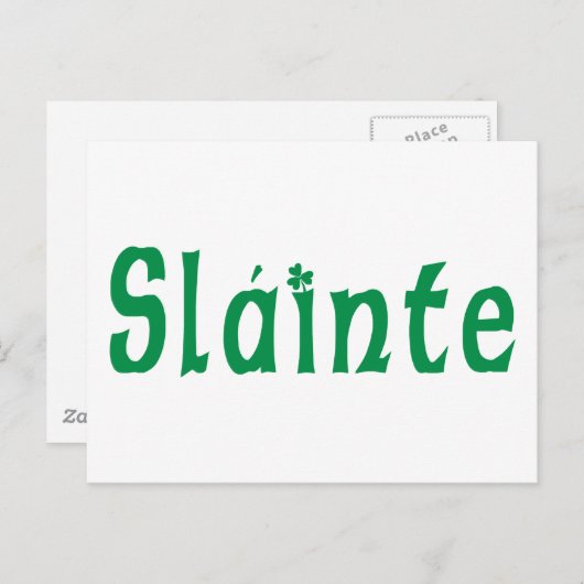 Slainte Irish Gift Briefkaart (Voorkant / Achterkant)