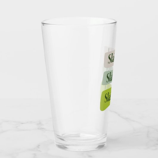 Slainte Irish Good Health St. Patrick's Day Green Glas (Rechts)