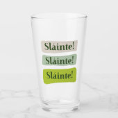 Slainte Irish Good Health St. Patrick's Day Green Glas (Voorkant)