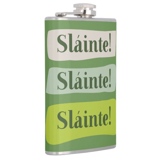 Slainte Irish Good Health St. Patrick's Day Green Heupfles (Rechts)