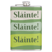 Slainte Irish Good Health St. Patrick's Day Green Heupfles (Voorkant)