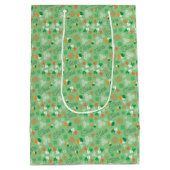 Sláinte Irish Saint Patrick’s Day Green Pattern Medium Cadeauzakje (Achterkant)