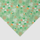 Sláinte Irish Saint Patrick’s Day Green Pattern Tissuepapier (Detail)
