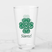 Sláinte Irish Shamrock Green Lucky Clover
