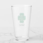 Sláinte Irish Shamrock Green Lucky Clover Glas (Achterkant)