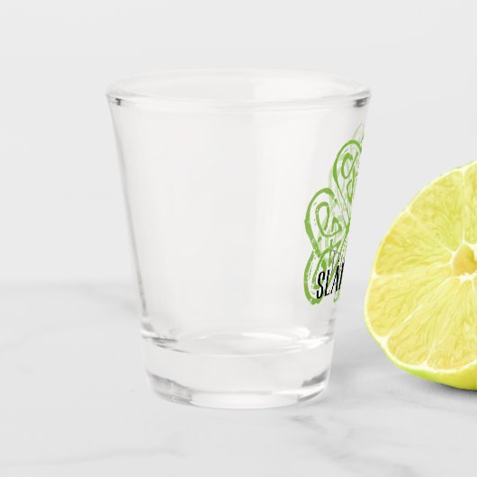 Sláinte Irish Shamrock Shot Glas (Links)