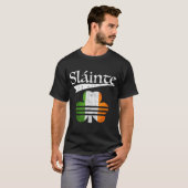 Slainte Irish T Shirt St Patricks Day Ireland Sayi (Voorkant volledig)