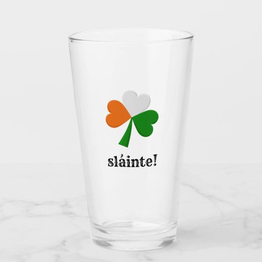 Sláinte! Irish Toast 16 oz. Glazen trommel (Voorkant)