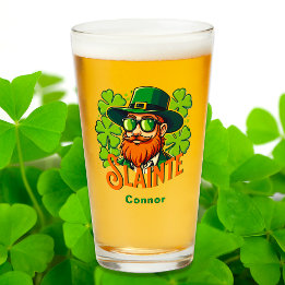 Slainte Irish Toast St Patrick's Day gepersonalise Glas
