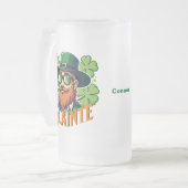 Slainte Irish Toast St Patrick's Day gepersonalise Matglas Bierpul (Voorkant links)