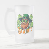 Slainte Irish Toast St Patrick's Day gepersonalise Matglas Bierpul (Links)