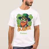 Slainte Irish Toast St Patrick's Day gepersonalise T-shirt (Voorkant)