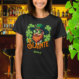 Slainte Irish Toast St Patrick's Day gepersonalise T-shirt