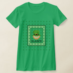 Slainte Leprechaun en klavertjes T-shirt
