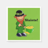 Slainte! Leprechaun, St. Patrick's Day Napkins Servet (Voorkant)