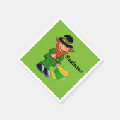 Slainte! Leprechaun, St. Patrick's Day Napkins Servet (Hoek)