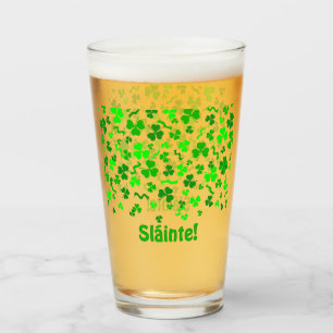 Sláinte Lucky Ierse Shamrocks Persoonlijke Pint Glas