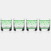 Sláinte Lucky Irish Shamrocks Design Personalized Whisky Glas (Achterkant)
