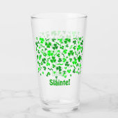 Sláinte Lucky Irish Shamrocks Personalized Pint Glas (Achterkant)