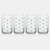 Slainte Lucky Shot Waterverf Stijl Shamrock Blikvorm Glas (Achterkant)