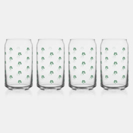 Slainte Lucky Shot Waterverf Stijl Shamrock Blikvorm Glas