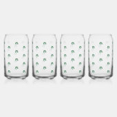 Slainte Lucky Shot Waterverf Stijl Shamrock Blikvorm Glas (Voorkant)