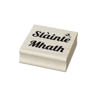Slainte Mhath, Gaidhlig goede zegeningen/distel Rubberstempel
