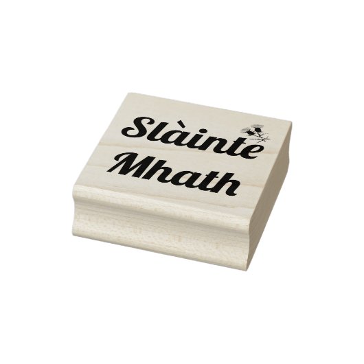 Slainte Mhath, Gaidhlig goede zegeningen/distel Rubberstempel (Stempel)