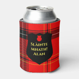 Slàinte Mhath Scottish Cheers Red Tartan Blikjeskoeler
