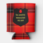 Slàinte Mhath Scottish Cheers Red Tartan Blikjeskoeler (Voorkant)