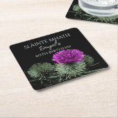 Slàinte mhath Thistle Verjaardag Kartonnen Onderzetters (Schuin)