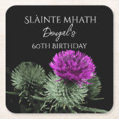 Slàinte mhath Thistle Verjaardag Kartonnen Onderzetters (Voorkant)