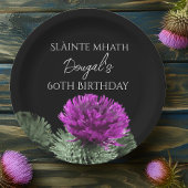 Slàinte mhath Thistle Verjaardag Papieren Bordje