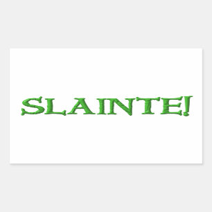 Slainte rechthoekstickers rechthoekige sticker