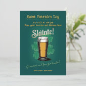 Slàinte! Saint Patrick's Day Pint van bier op groe (Staand voorkant)