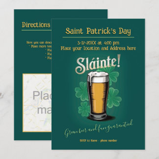 Slàinte! Saint Patrick's Day Pint van bier op groe