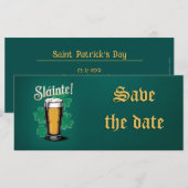Slàinte! Saint Patrick's Day Pint van bier op groe (Voorkant / Achterkant)