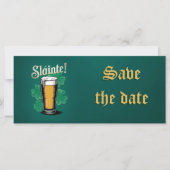 Slàinte! Saint Patrick's Day Pint van bier op groe (Voorkant)