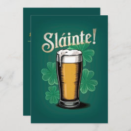 Slàinte! Saint Patrick's Day Pint van bier op groe