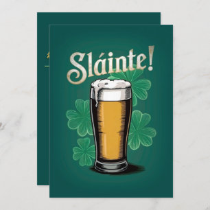 Slàinte! Saint Patrick's Day Pint van bier op groe